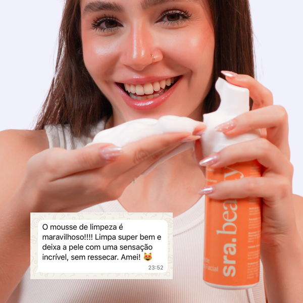 Mousse de Limpeza Facial (Ácido Lático + Melaleuca) 150ml