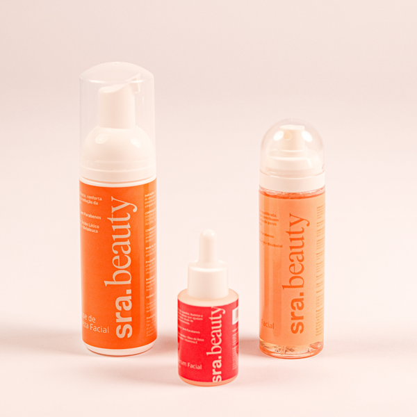 Kit Sra Beauty - Rotina Ativos Essenciais (Limpeza, Poros e Glow)
