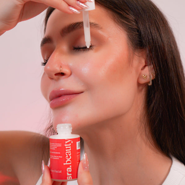 SÉRUM FACIAL NÃO OLEOSO SRA BEAUTY PARA TODOS OS TIPOS DE PELE