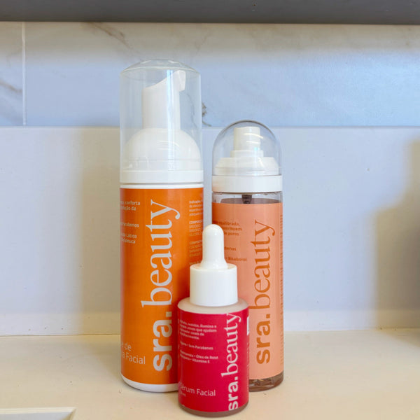 Kit Sra Beauty - Rotina Ativos Essenciais (Limpeza, Poros e Glow)